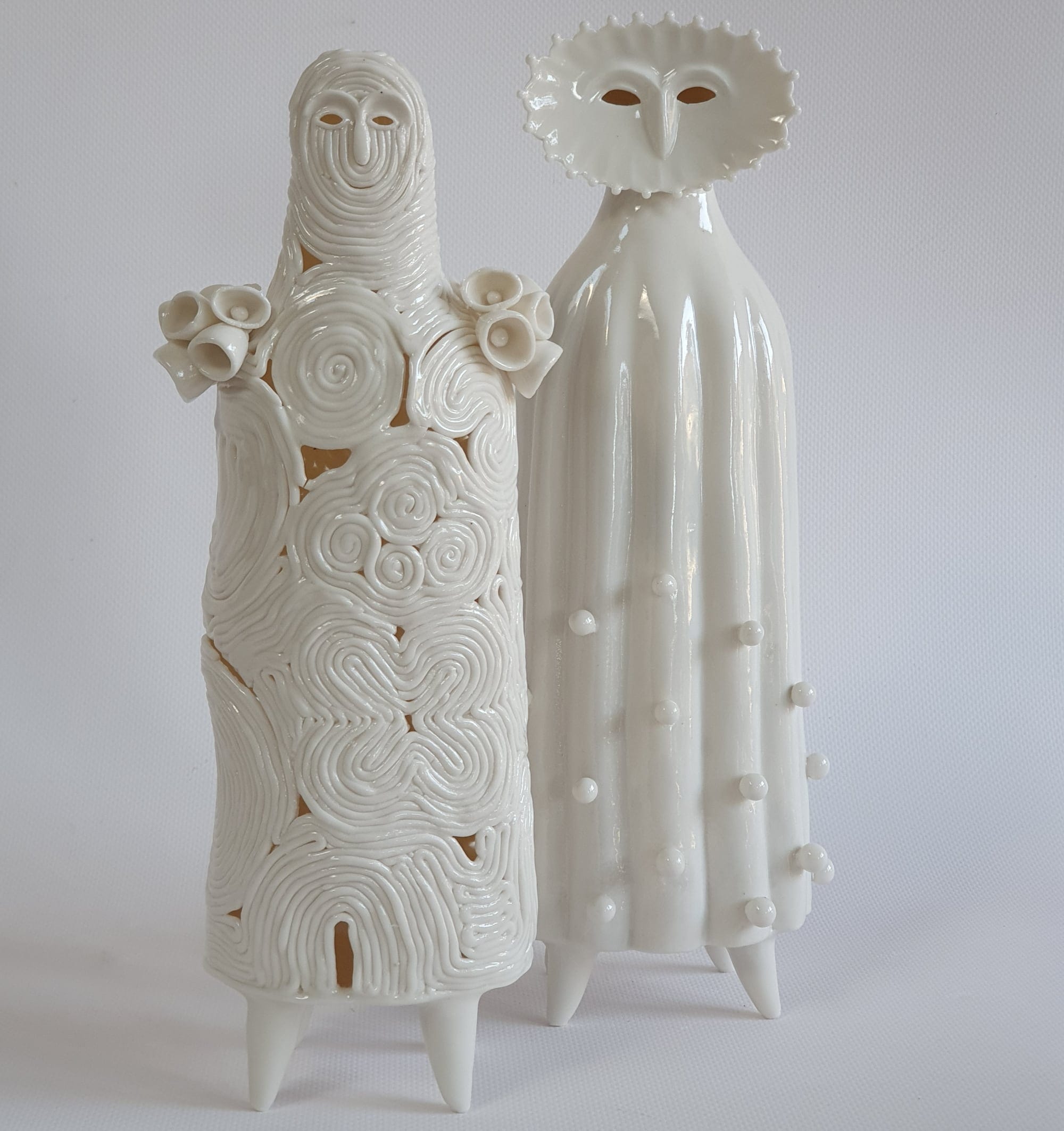 A photo of Sophie Woodrow's porcelain figures