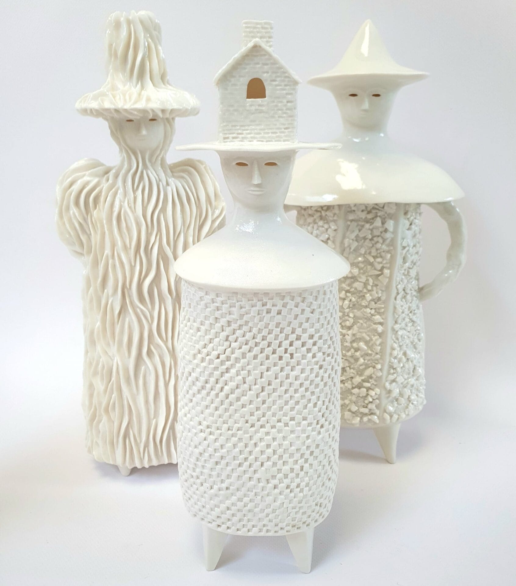 A photo of Sophie Woodrow's porcelain figures