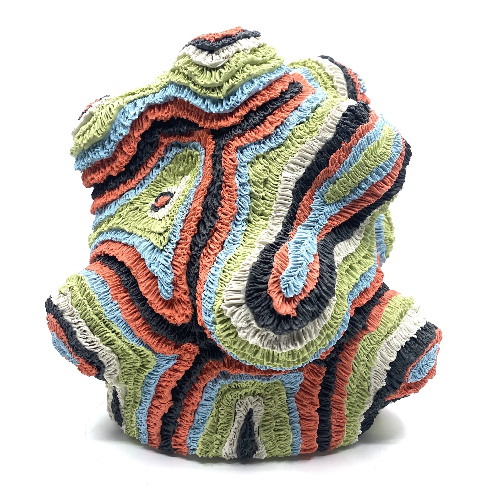 an abstract porcelain sculpture by Donte K Hayes